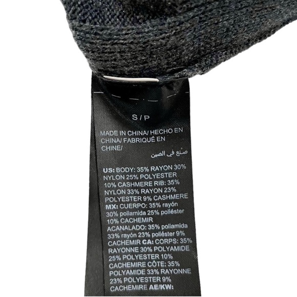 Charcoal gray boatneck soft sweater - Picture 3 of 3